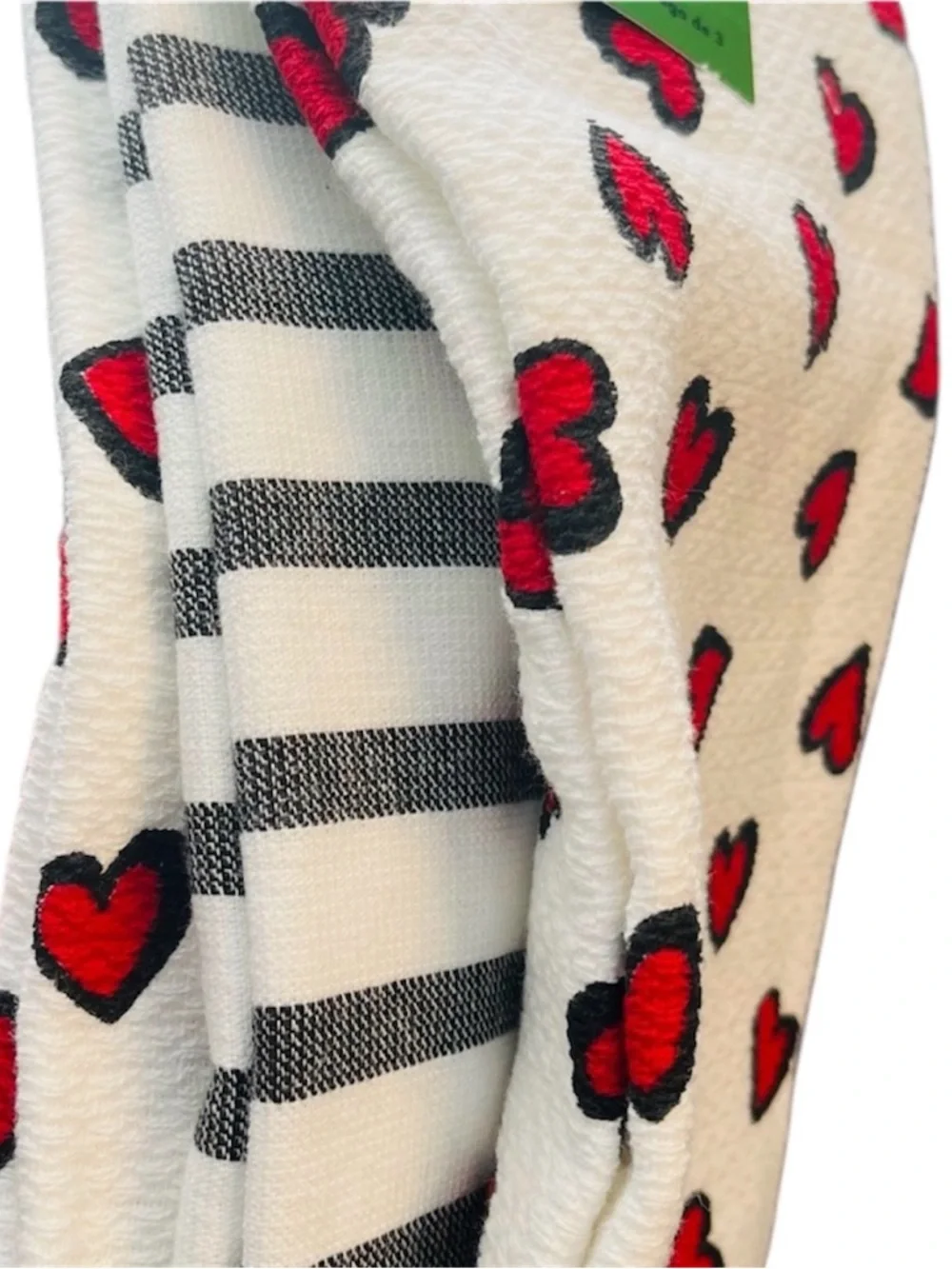 kate spade White Tea Towels with Red Heart Print